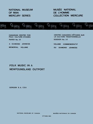 cover image of Folk music in a Newfoundland outport